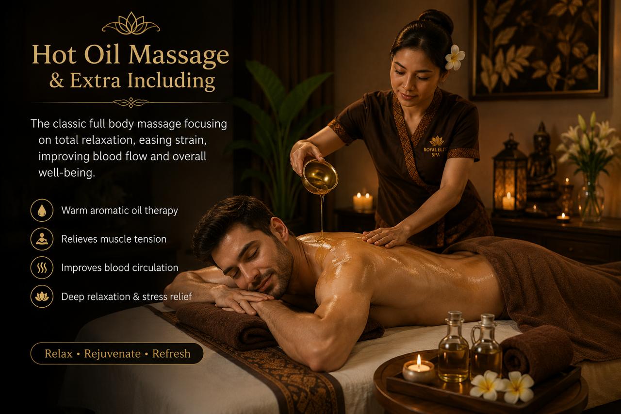 Hot Oil Massage & Extra Including